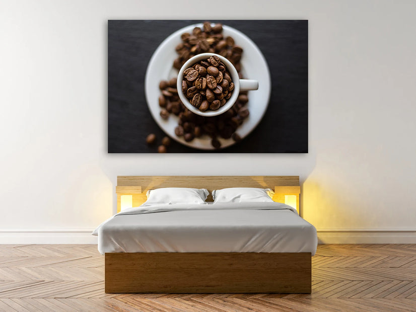 4K Coffee Canvas Wall Decor, Canvas Print Wall Art Poster Sticker