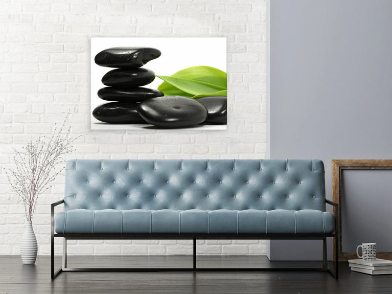 Lava Stones with Leaves Canvas Printing Wall Art Home Decor Poster Sticker