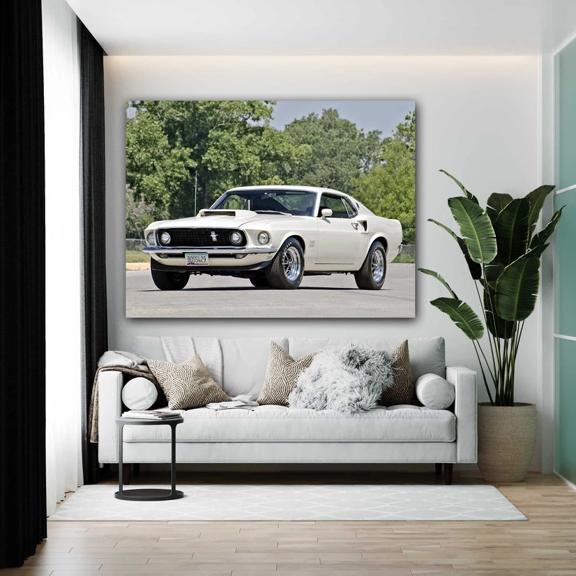 The Ford Mustang Boss 429 Canvas Print, Boss 429 Canvas Wall Art Poster Sticker