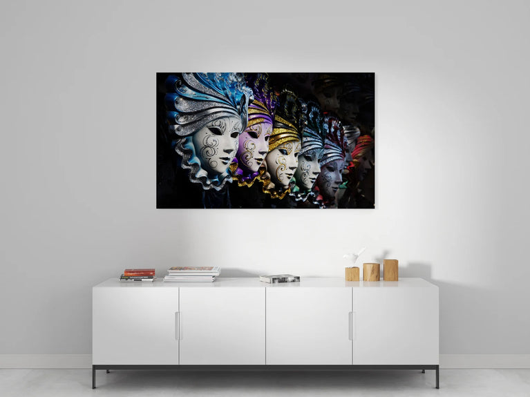 Venetian Carnival Masks Canvas Printing Wall Art Home Decor Poster Sticker