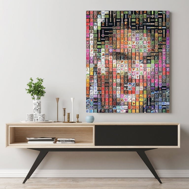 Elvis Presley Canvas Wall Art,1950-1959, Pop Art, Stamp, Portrait, Canvas Print Poster Sticker