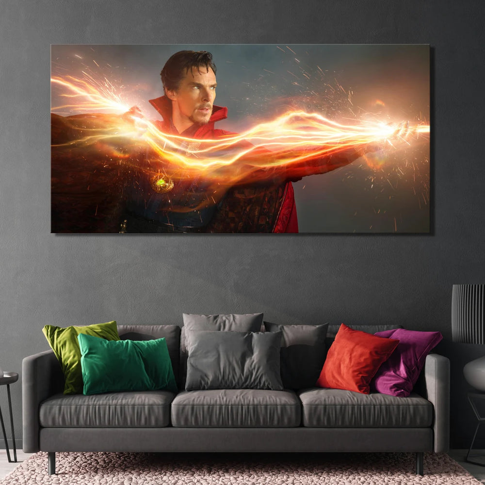 Doctor Strange And Mystical Magic Power Canvas Wall Art, Kamar-Taj Canvas Print Decor Poster Sticker