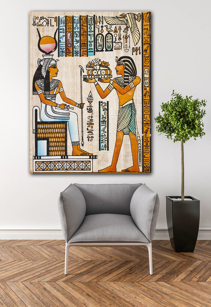 Egyptian Painting Law Of Frontality Canvas Print Wall Art Poster Sticker