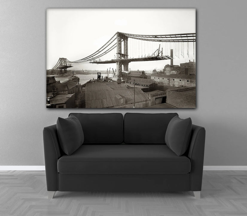 New York City Manhattan Bridge Canvas Print Wall Art Poster Sticker