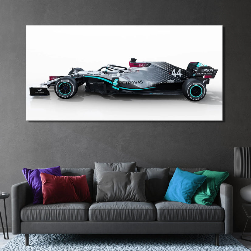 AMG Petronas Mercedes Formula Car, Formula 1 Car Canvas Wall Art Active Poster Sticker