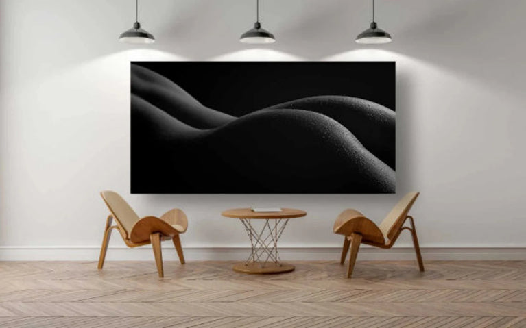 Esthetic Woman Body Wallpaper Canvas Wall Decor, Naked Woman Canvas Print Wall Art Poster Sticker