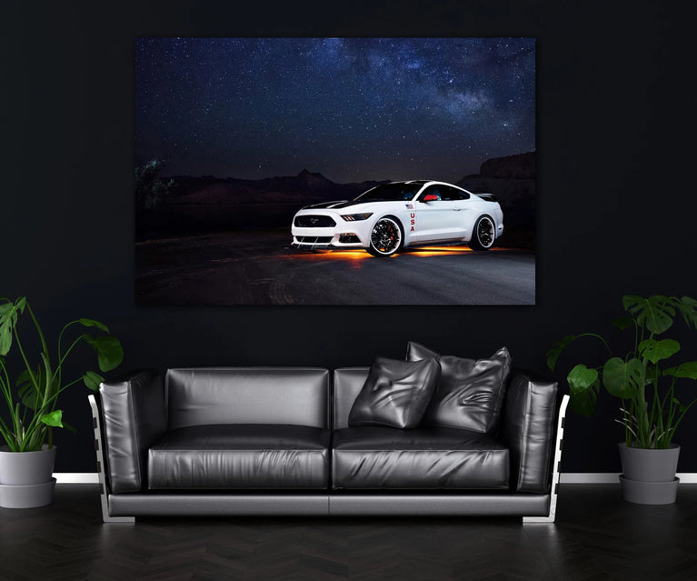 Ford Mustang 2015 GT Apollo Edition Canvas Wall Art, Wall decor, Canvas Print Poster Sticker