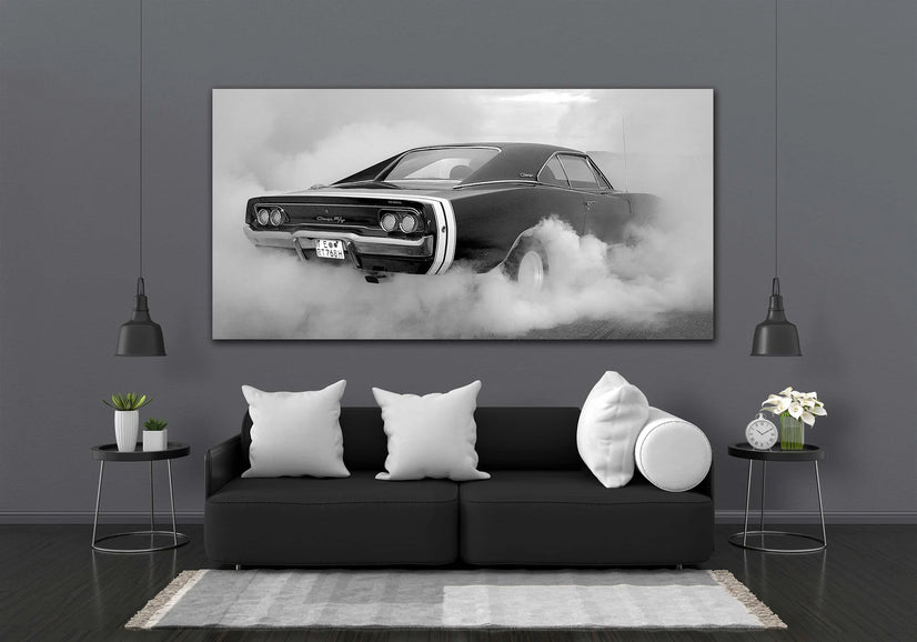 The Dodge Charger R/T Canvas Print, Dodge Charger, Racer gift, Canvas Wall Art Poster Sticker