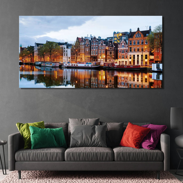 Westerkerk Holland Amsterdam Canvas Print, Amsterdam City Canvas Wall Art