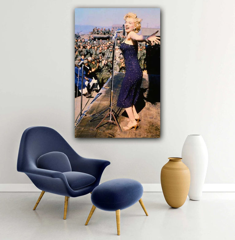 Marilyn Monroe & Korean Concert Canvas Print Wall Art Poster Sticker