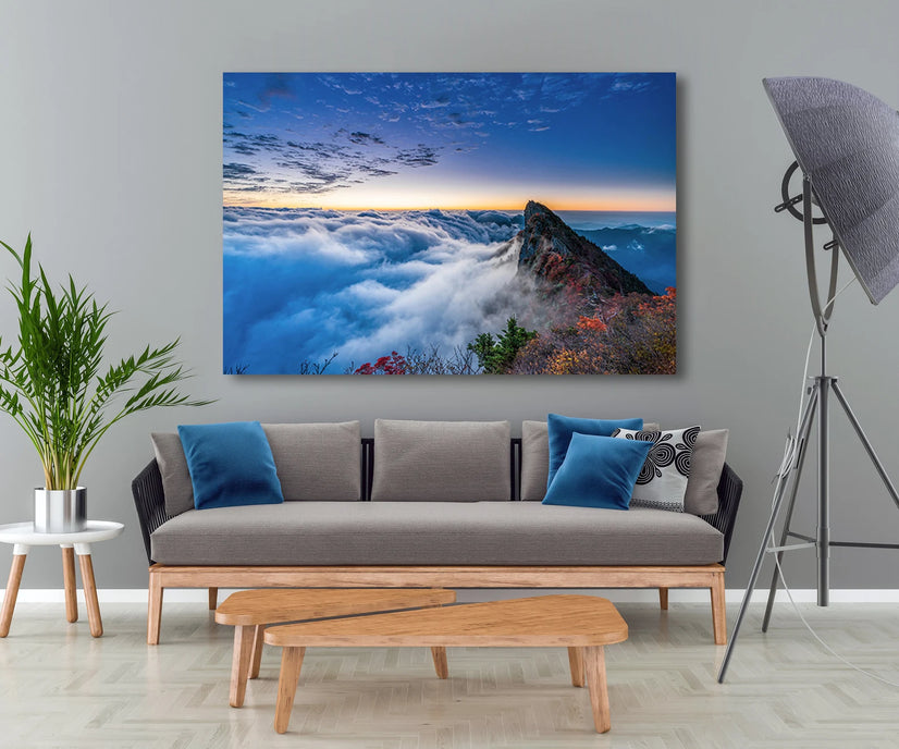 Mountain Landscape Poster Wall Decor, Canvas Print Wall Art Poster Sticker