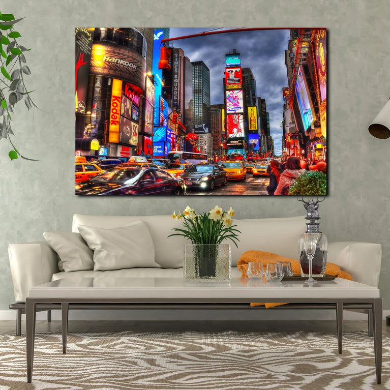 Times Square New York Street , USA Landcape Art Print Wall Decor Poster Sticker