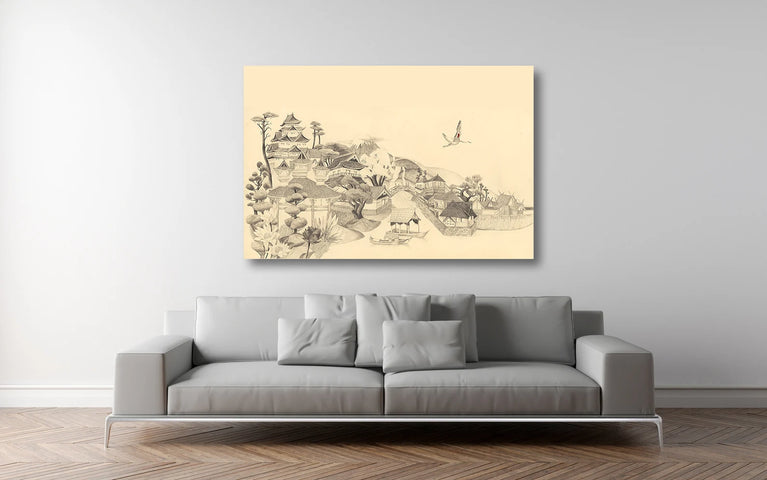 Japanes Japanese Art Canvas Wall Decor, Canvas Print Wall Art Poster Sticker