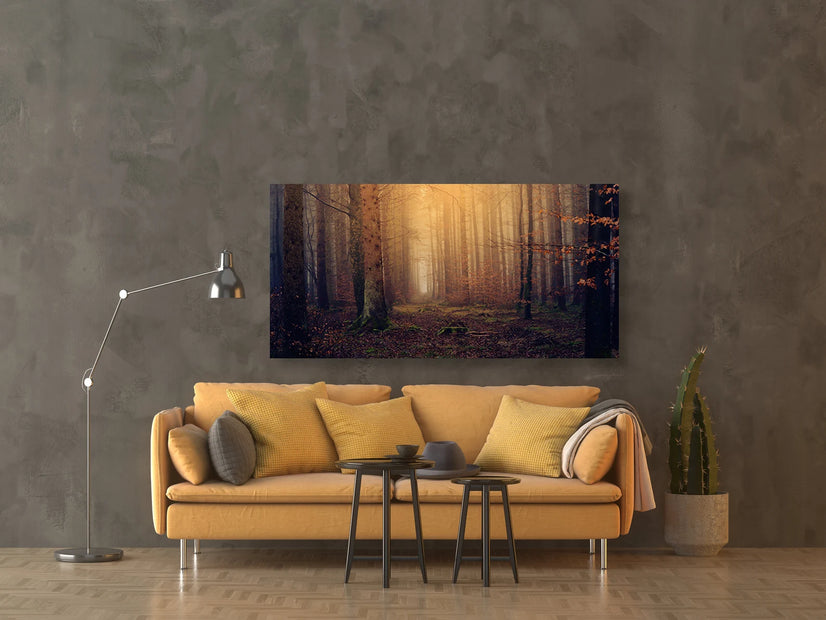 Enchanted Forest Landscape Wallpaper Canvas Wall Decor, Canvas Print Wall Art Poster Sticker