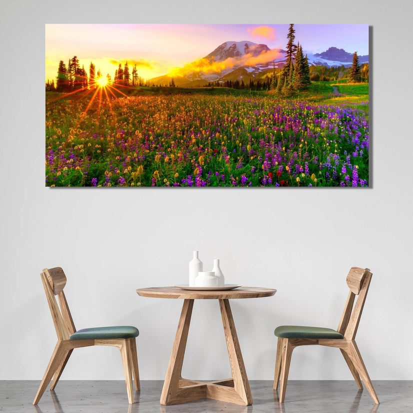 The Arrival Of Spring To Nature Canvas Wall Art, Landscape Canvas Print Decor Poster Sticker