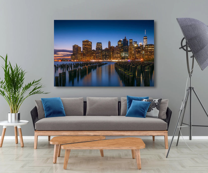 North America Skyline Landscape Poster Wall Decor, Canvas Print Wall Art Poster Sticker