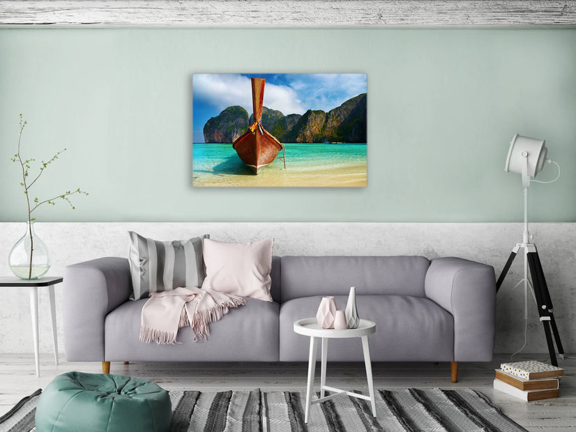 The Beautiful Sea Ranong Province, Thailand Canvas Print, Island Canvas Wall Art Poster Sticker