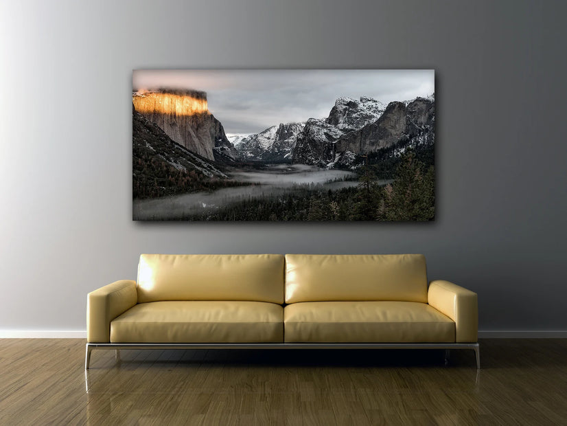 Yosemite Valley Sunset Canvas Art by Marco Carmassi Canvas Print Wall Art Poster Sticker