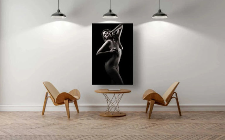 Esthetic Woman Body Canvas Wall Art, Naked Woman Print Wall Art Canvas Poster Sticker