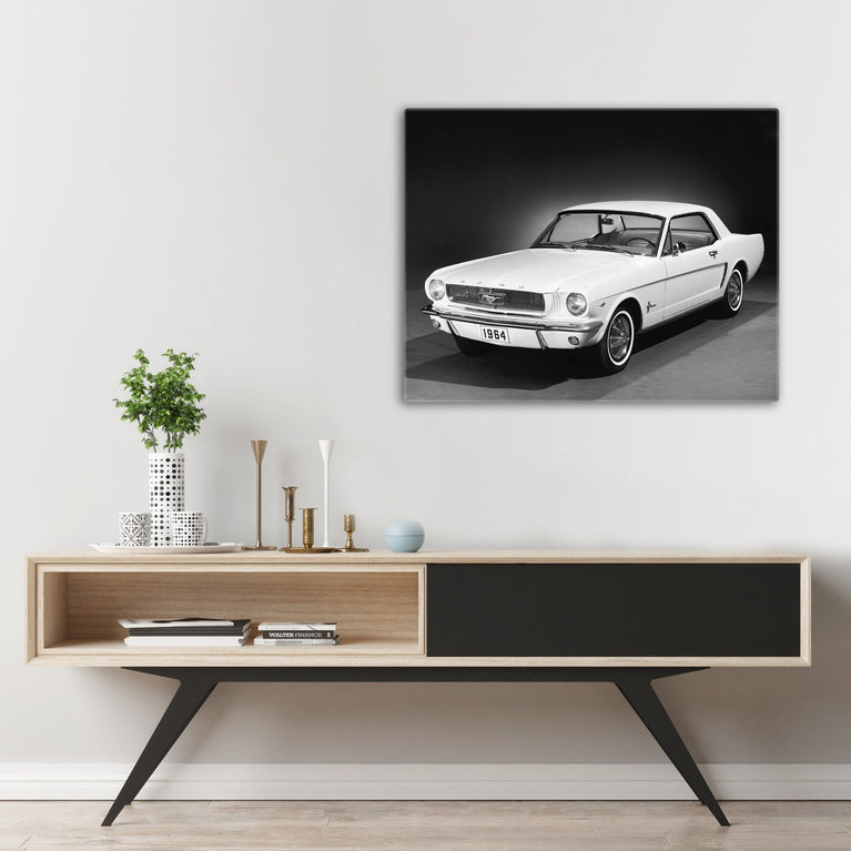 Ford Mustang Canvas Wall Art, Retro Wall Art Poster Sticker