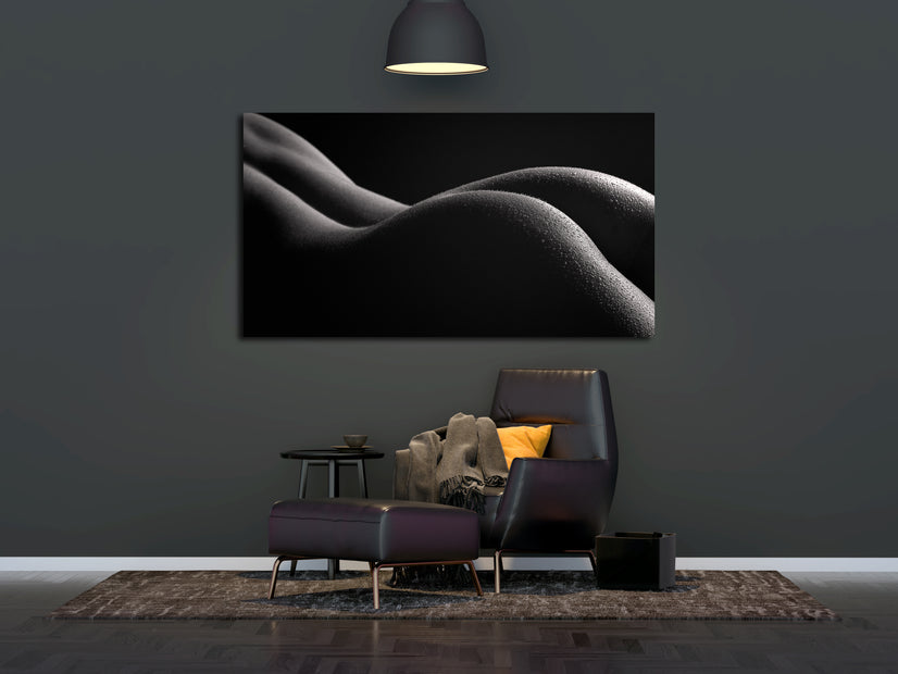 Esthetic Woman Body Wallpaper Canvas Wall Decor, Naked Woman Canvas Print Wall Art Poster Sticker