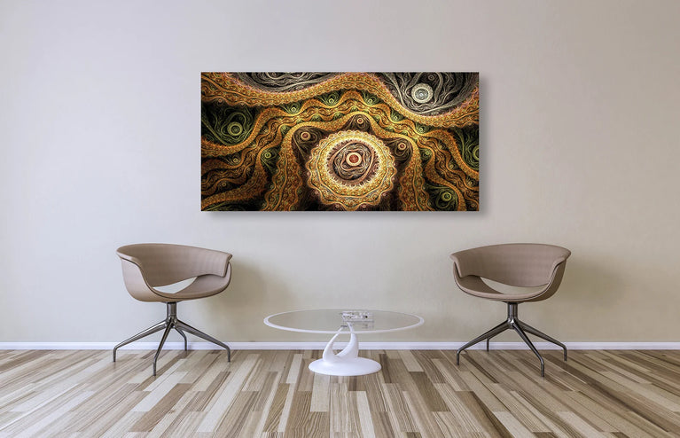 Fractal Abstract Wallpaper Canvas Wall Decor, Canvas Print Wall Art Poster Sticker