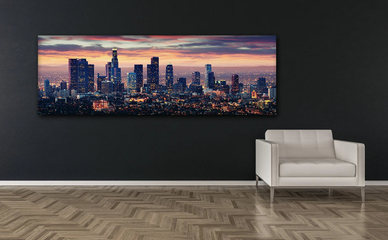 Los Angeles California Skyline Canvas, Canvas Print Wall Art Poster Sticker