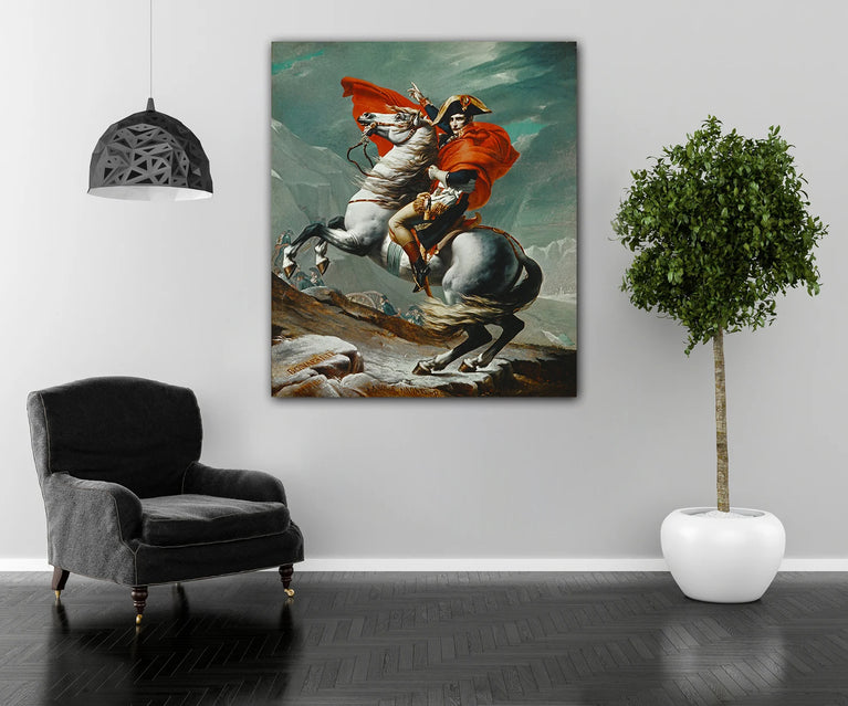 Napoleon On A Prancing Horse Canvas Print Wall Art Poster Sticker