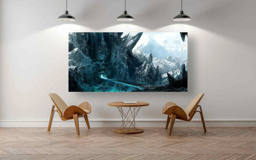 Snow Mountains Canvas Wallpaper Canvas Wall Decor, Canvas Print Wall Art Poster Sticker