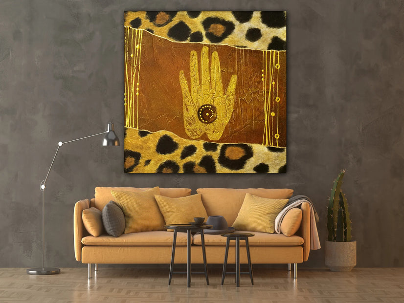 Handmade African Tribal Artwork Canvas Print Wall Art Poster Sticker