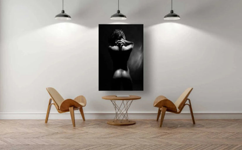 Esthetic Woman Body Canvas Wall Art, Naked Woman Print Wall Art Canvas Poster Sticker