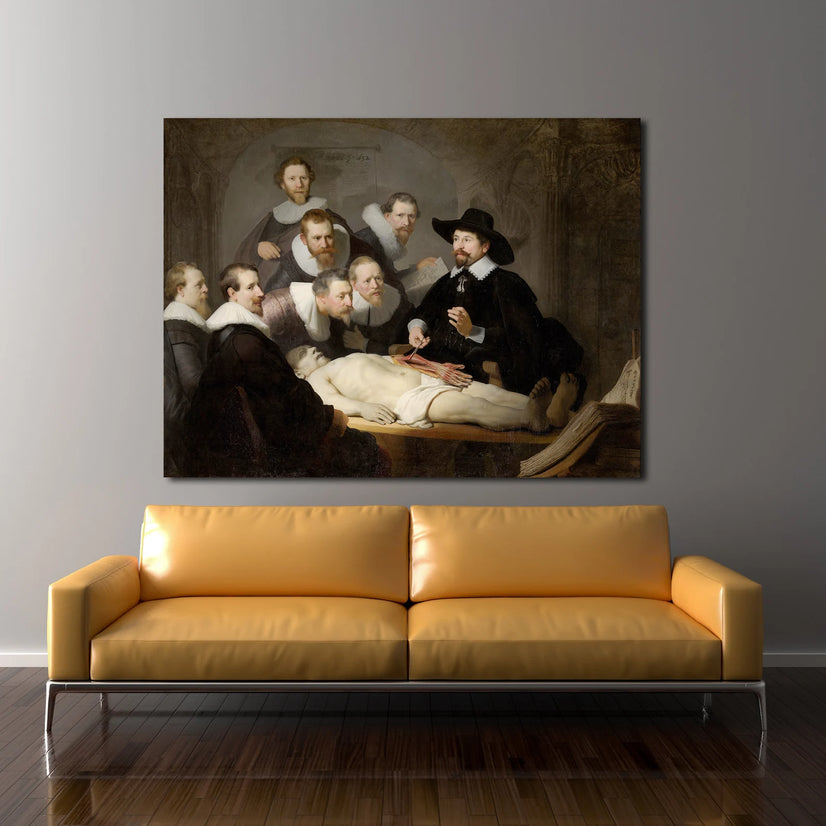 Dr. Nicolaes Tulp's Anatomy Lesson Canvas Print Wall Art Poster Sticker