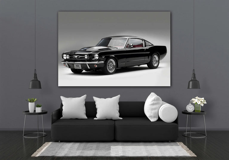 The Ford Mustang Canvas Print, Mustang Shelby 1965 Canvas Wall Art Poster Sticker