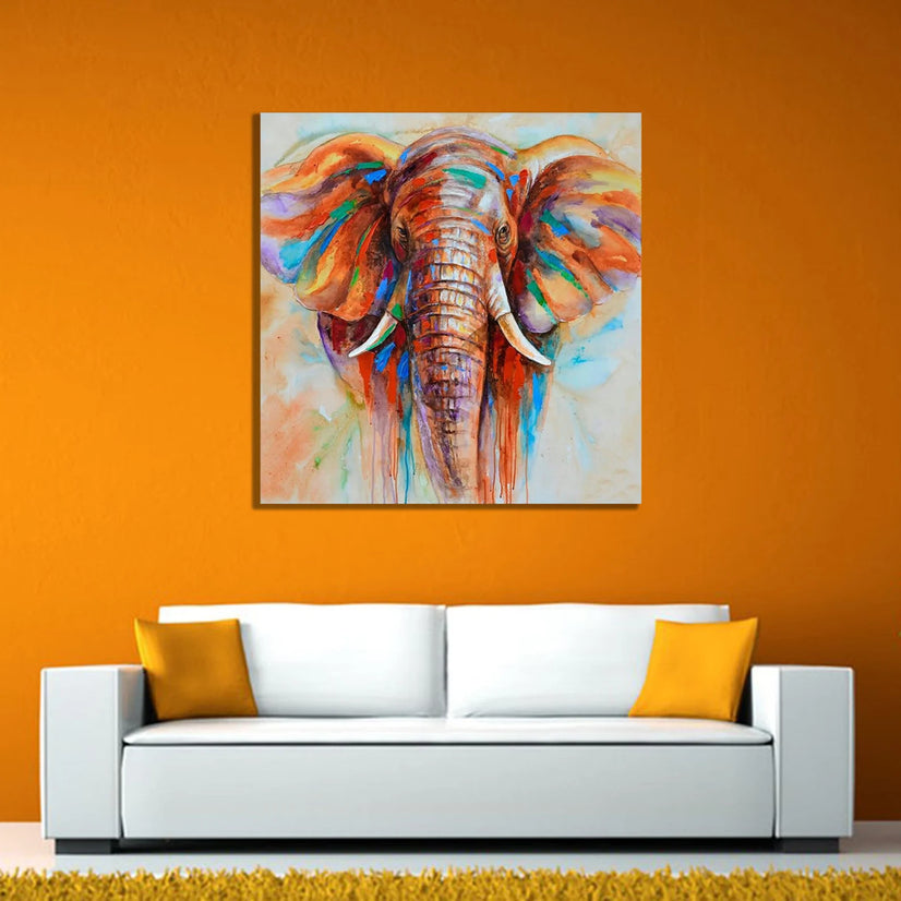 Elephant Canvas Wall Arts, Animal Canvas Wall Arts, Wild Nature Canvas, Home Wall Art Decor Poster Sticker