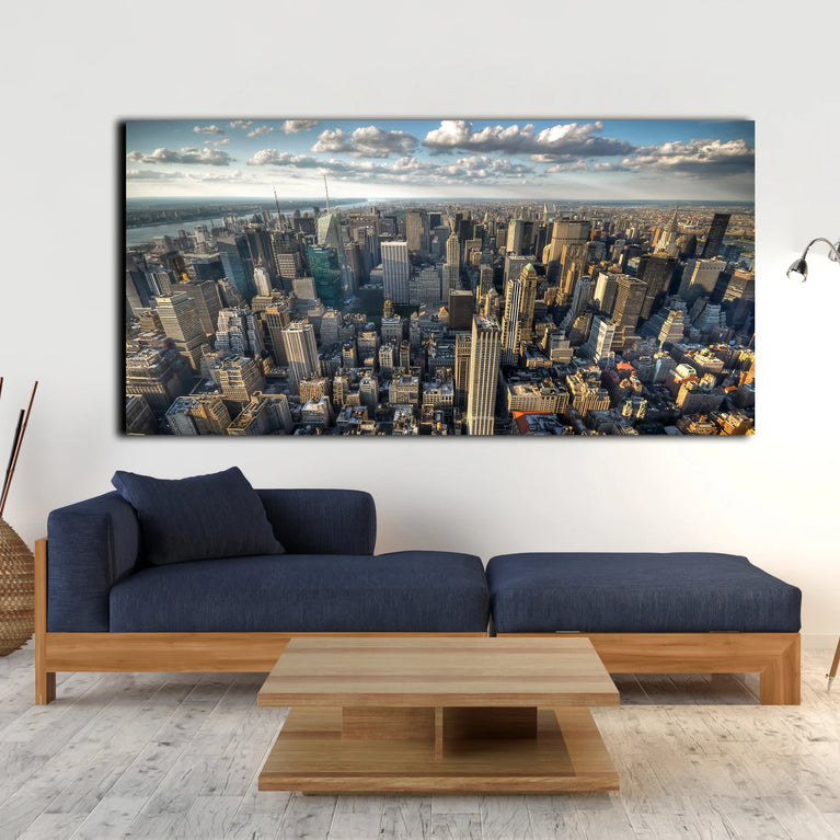 Morning In New York City Canvas Decor, Landscape Canvas Wall Art Poster Sticker