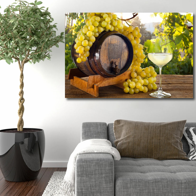 White Wine Art Decor Landcape Art Print Wall Decor Poster Sticker