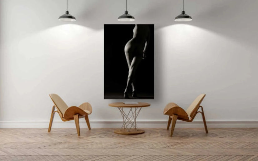 Esthetic Woman Body Canvas Wall Art, Naked Woman Print Wall Art Canvas Poster Sticker