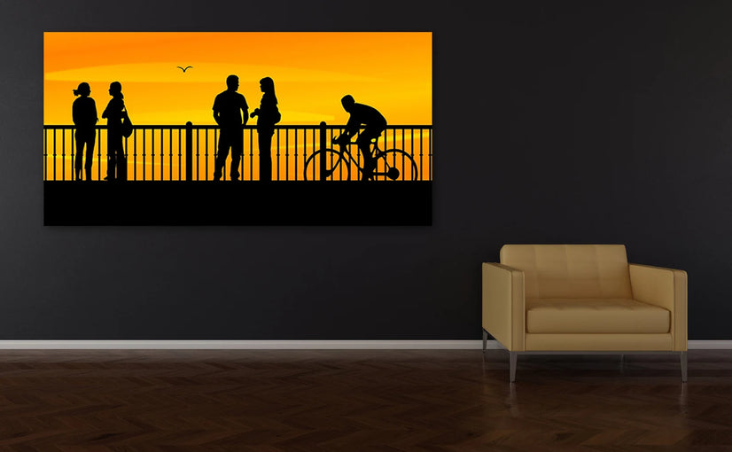 People In Landscape Canvas Wall Art, Canvas Print Poster Sticker