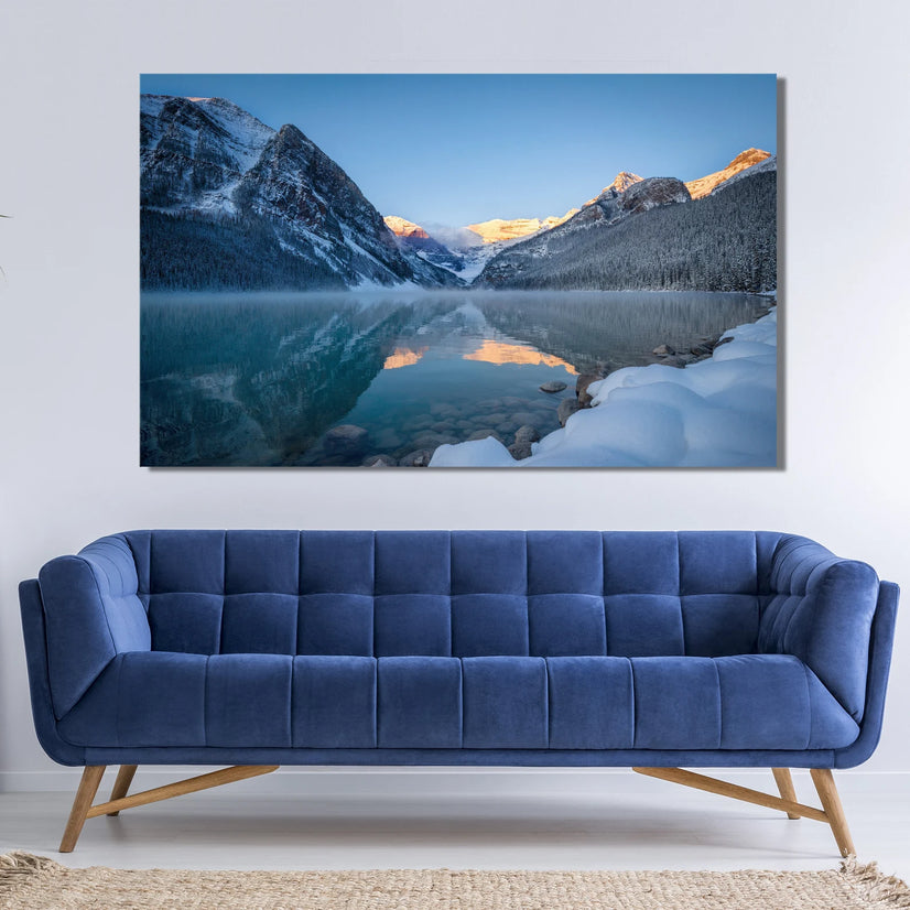 Banff National Park Landscape Canvas Print, Moraine Lake Landscape Canvas Wall Art Poster Sticker