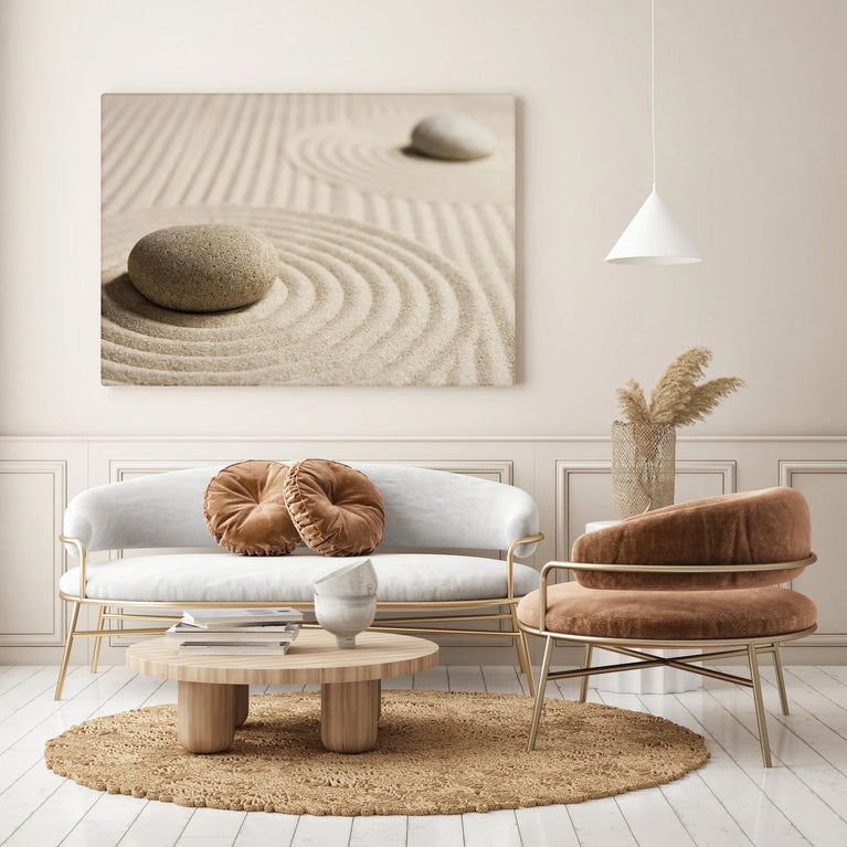 Zen Stone Garden Canvas Printing Wall Art Home Decor Poster Sticker