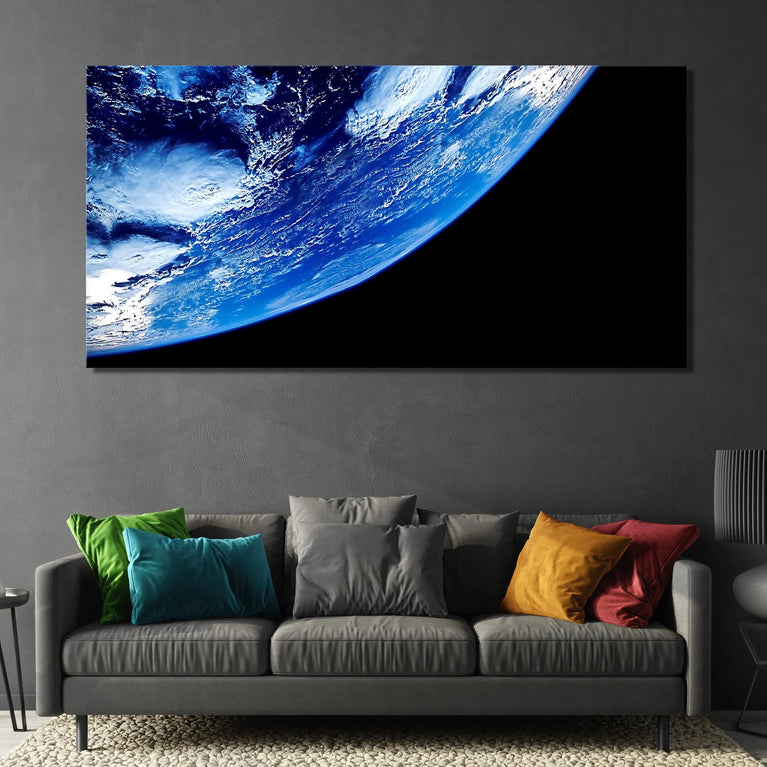 Space And World Canvas Wall Decor, Landscape Canvas Print Wall Art Poster Sticker