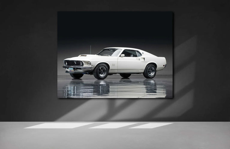 The Ford Mustang Canvas Print, Mustang Boss 429 Canvas Wall Art Poster Sticker