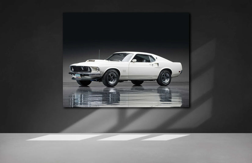 The Ford Mustang Canvas Print, Mustang Boss 429 Canvas Wall Art Poster Sticker