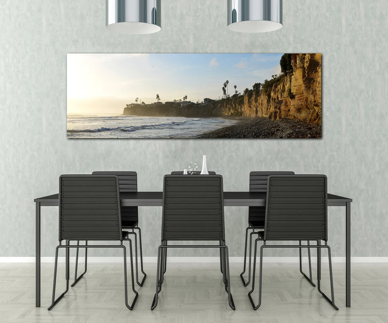 San Diego Beach Canvas Wall Art, Mountain Landscape Canvas Print Art Poster Sticker