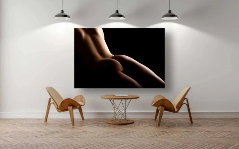 Esthetic Woman Body Canvas Wall Art, Naked Woman Print Wall Art Canvas Poster Sticker