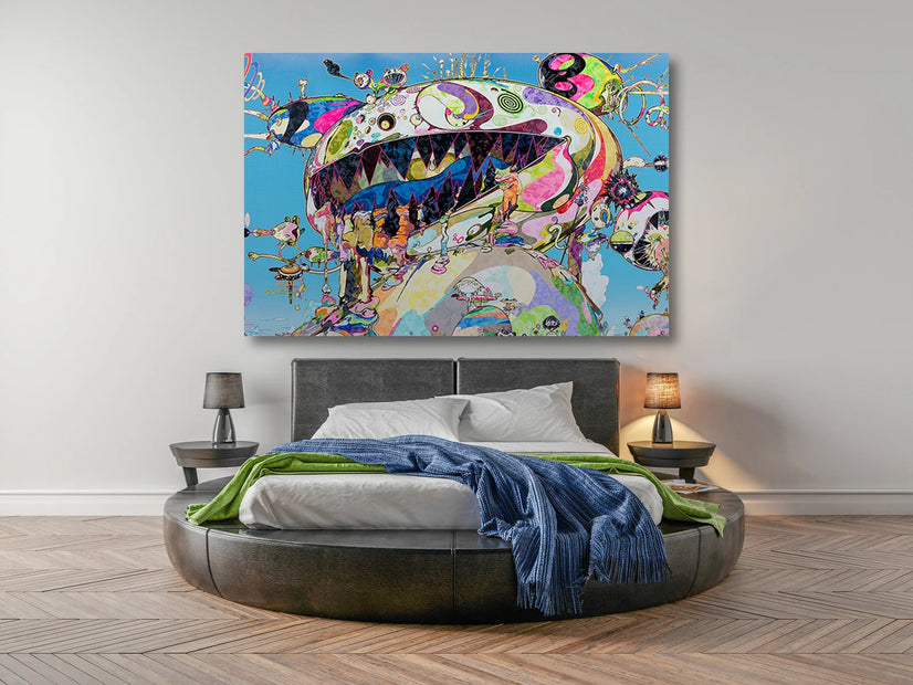 Takashi Murakami Paris Fondation Poster Wall Decor, Wrapping Paper Canvas Print Wall Art Poster Sticker