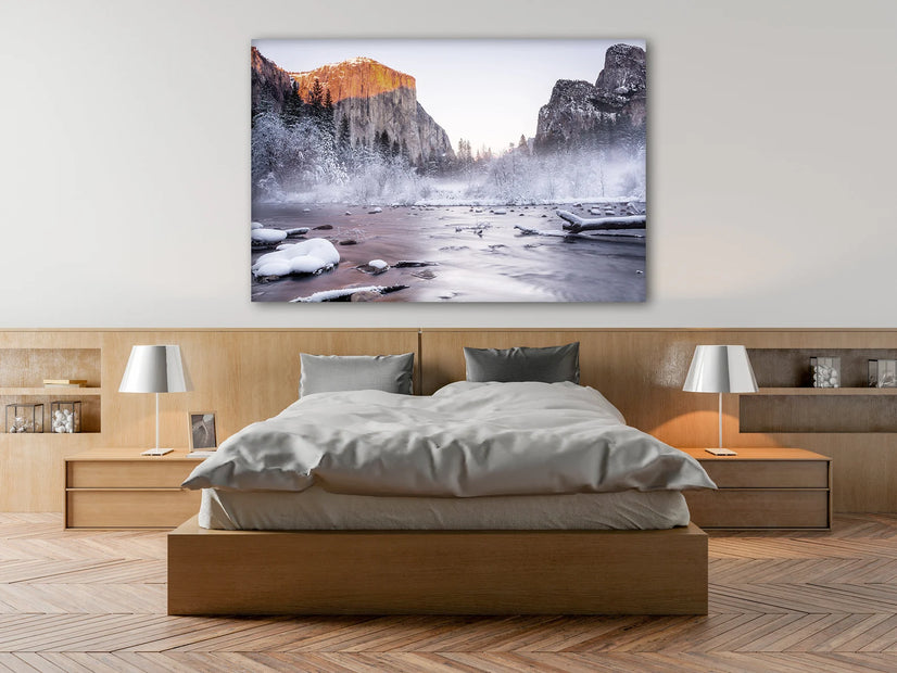 Yosemite Valley Private Winter Wall Art Canvas Poster Canvas Print Decor Wall Art Poster Sticker