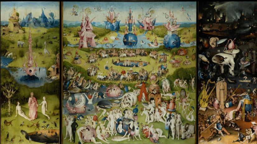 The Garden of Earthly Delights By Hieronymus Bosch Canvas Print Wall Art Poster Sticker