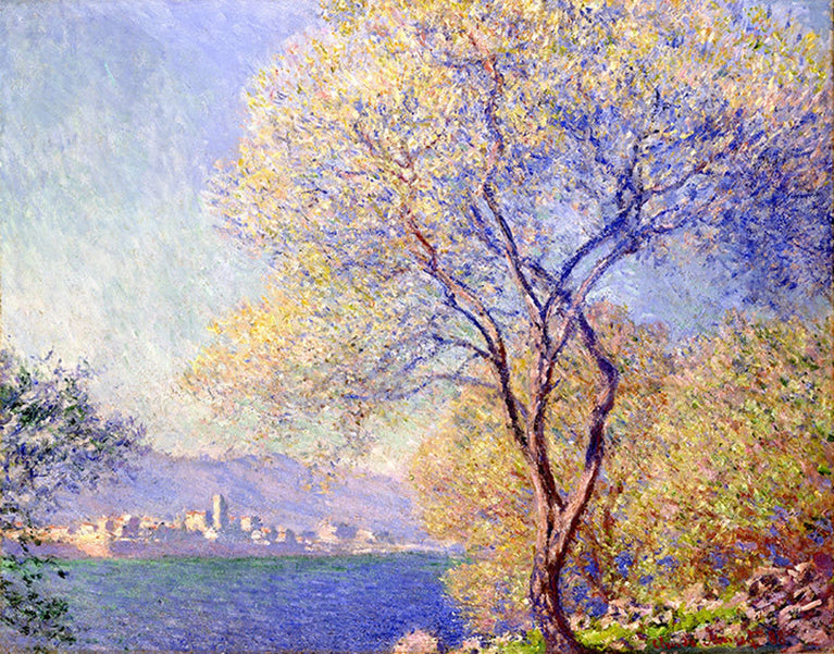 Claude Monet Paintings Antibes In The Morning Canvas Print Wall Art Poster Sticker