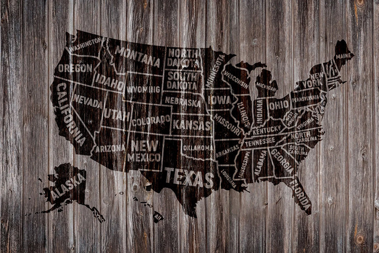 USA Map Canvas Print, American Map Canvas, USA Wall Art Usa Canvas Art United States Pictorial Map Large Map Home Decor, Office Wall Decor Poster Sticker